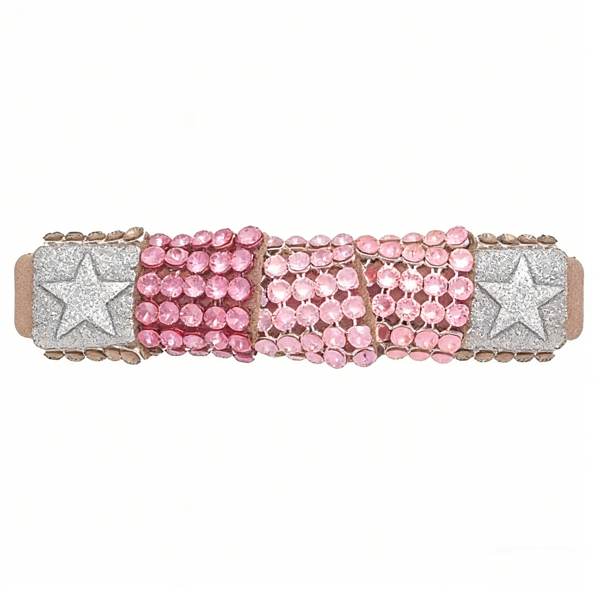 Pink Rhinestone Star Hair Barrette