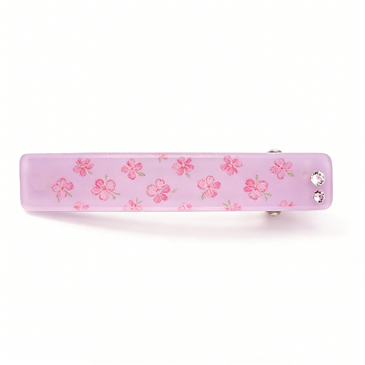 Light Lavender Matte Ditsy Sakura Hair Barrette