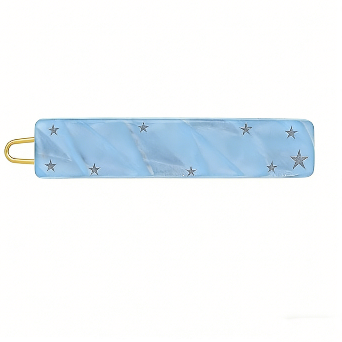 Light Blue Marble Star Point Hair Clip