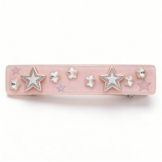 Blush Pink Matte Star Hair Barrette